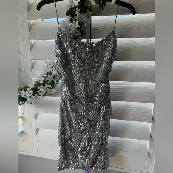 Windsor | Dresses | Mint Green Sequin Mini Dress | Poshmark